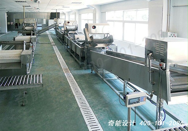 中央厨房蔬菜清洗生产线照片